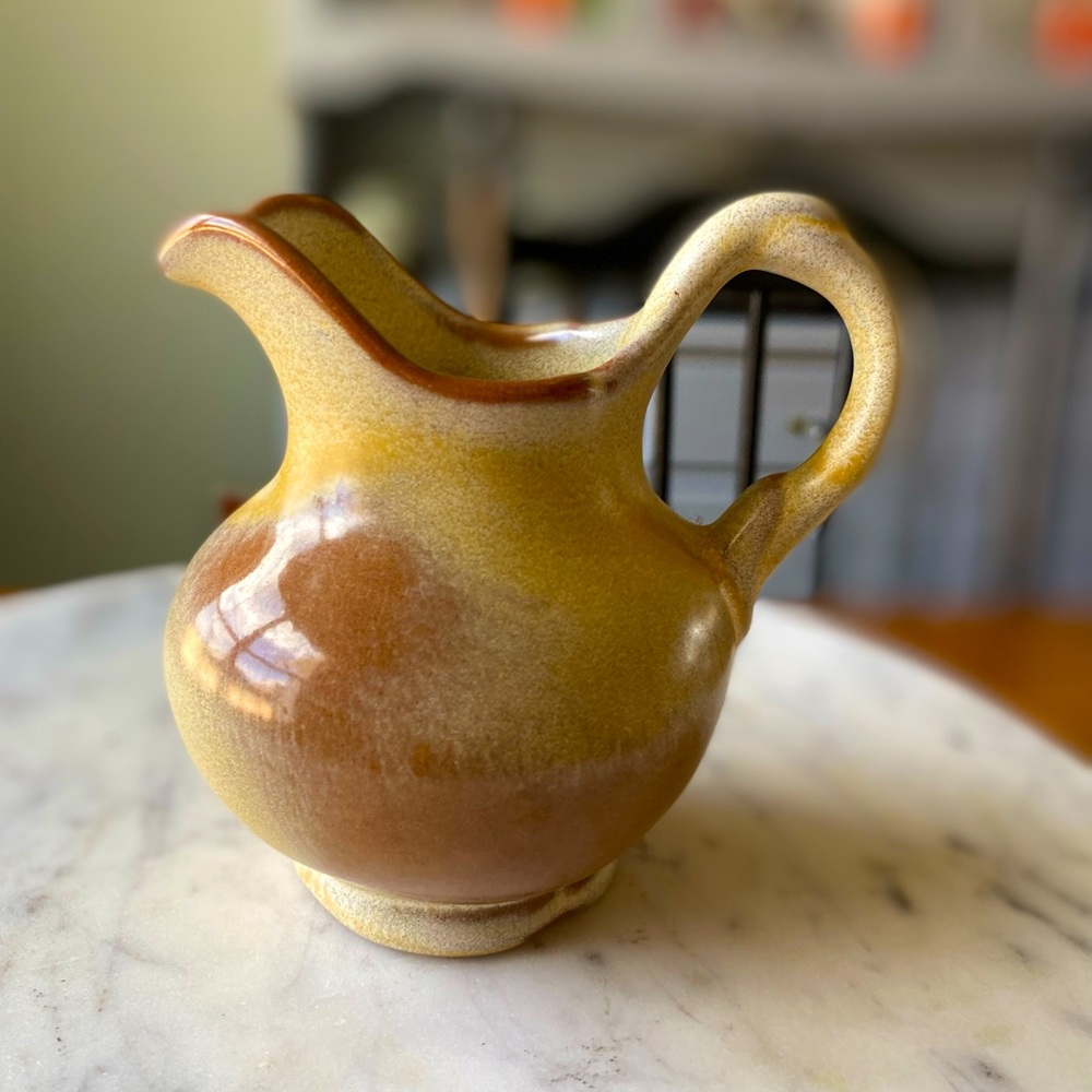 Frankoma Pottery Mini Pitcher in Gold Desert 🌿